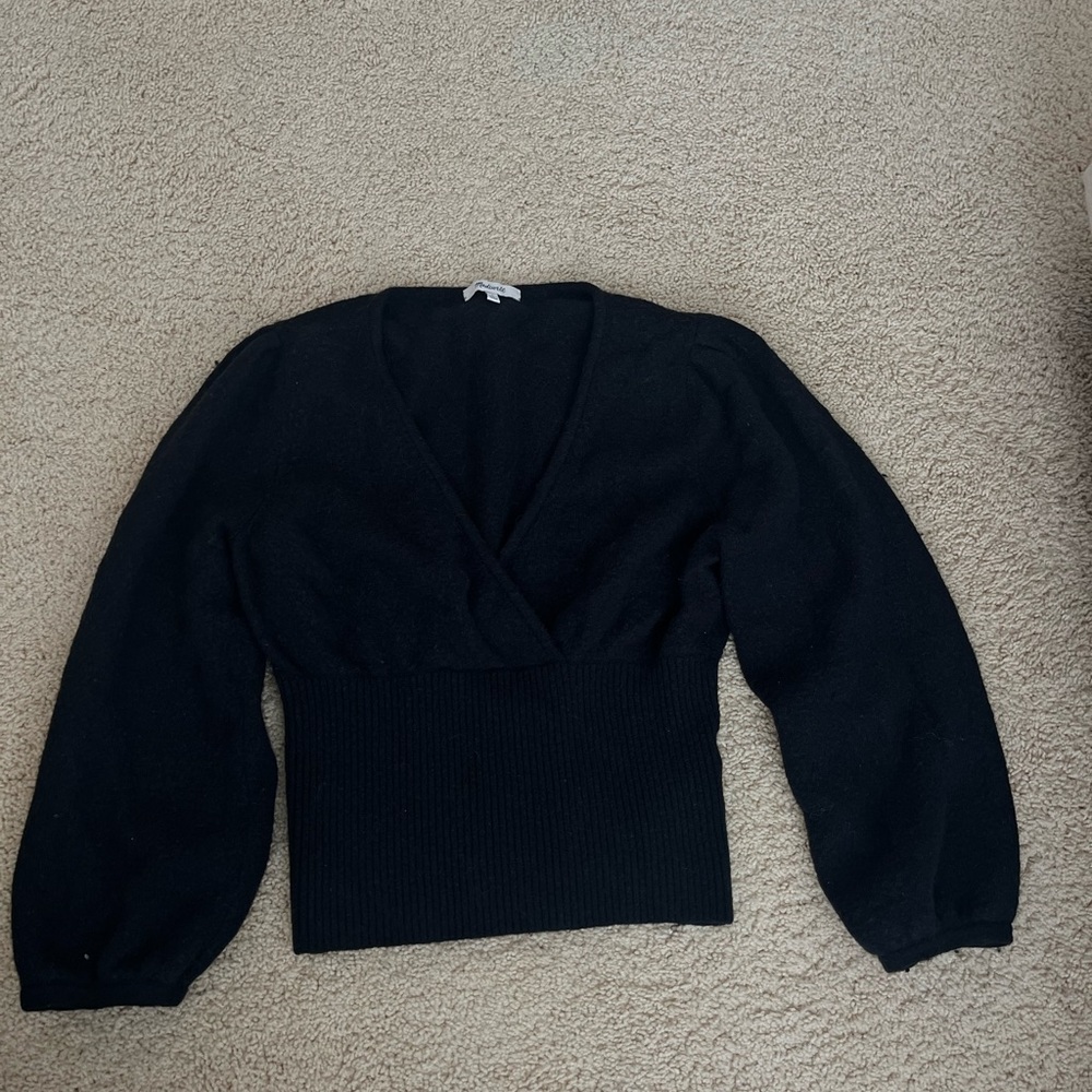 Madewell Black V-Neck Sweater